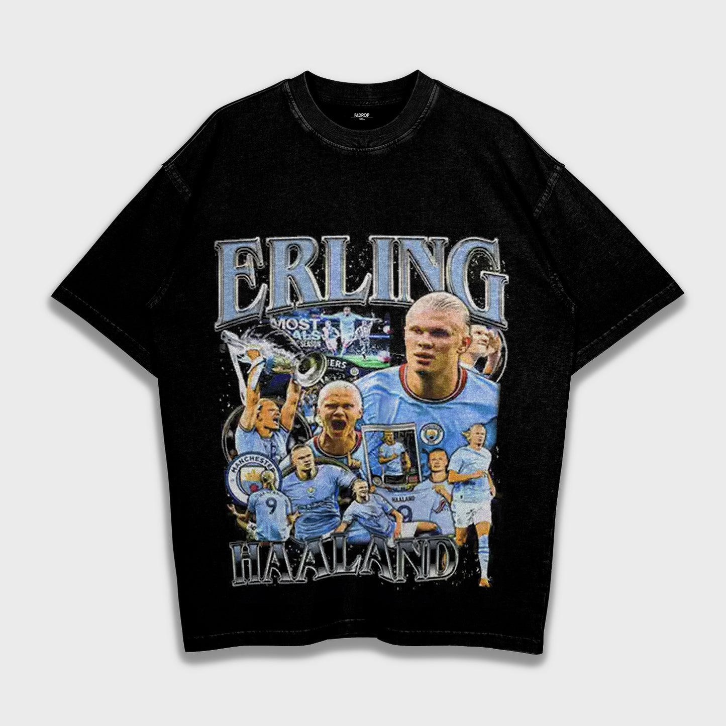 Erling Haaland - تي شيرت فضفاض ثقيل