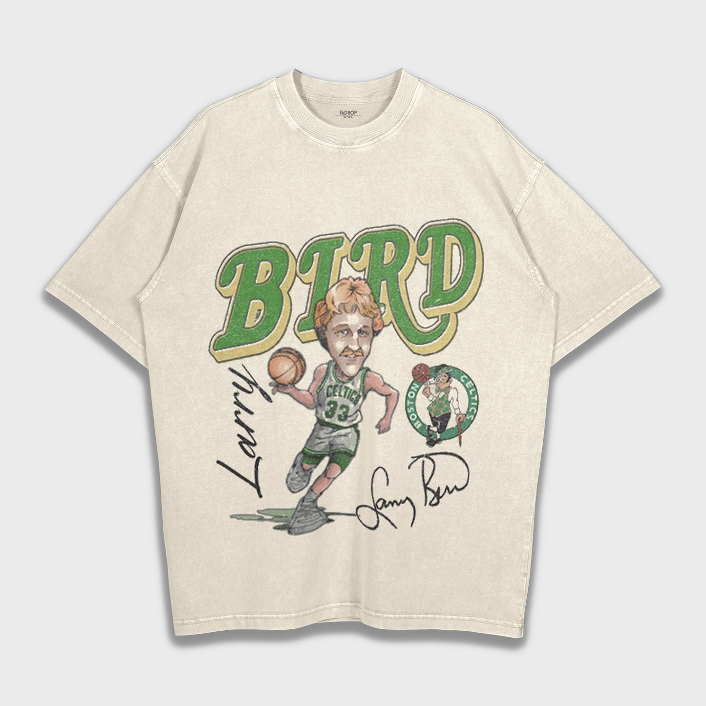 Larry Bird - تي شيرت ثقيل فضفاض
