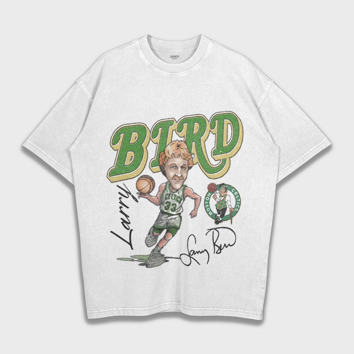 Larry Bird - تي شيرت ثقيل فضفاض