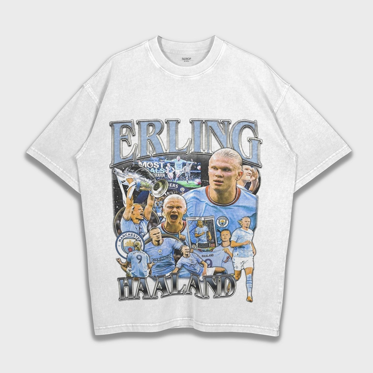 Erling Haaland - تي شيرت فضفاض ثقيل