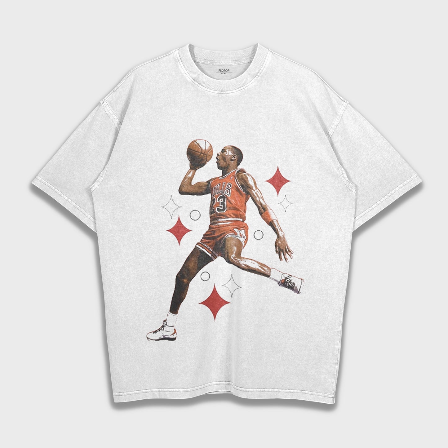 Michael Jordan Jump Shot - تي شيرت ثقيل فضفاض
