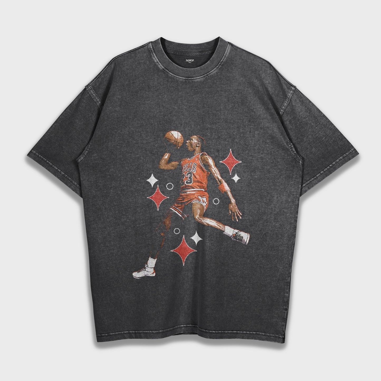 Michael Jordan Jump Shot - تي شيرت ثقيل فضفاض