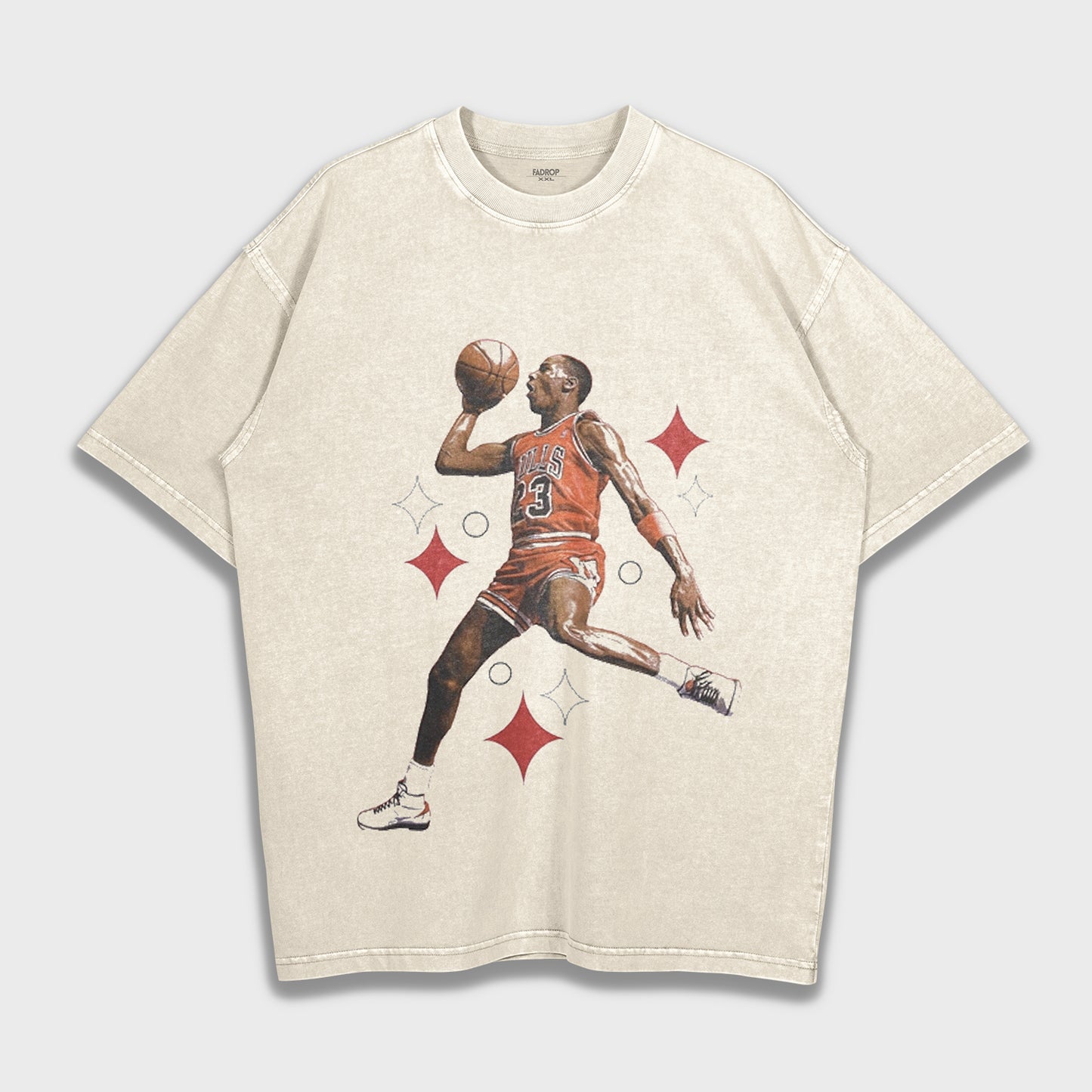 Michael Jordan Jump Shot - تي شيرت ثقيل فضفاض
