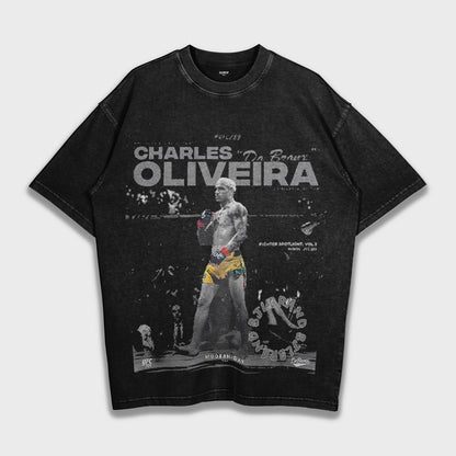 Charles Oliveira - تي شيرت ثقيل فضفاض