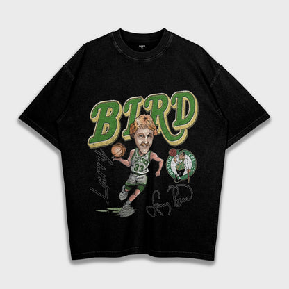 Larry Bird - تي شيرت ثقيل فضفاض