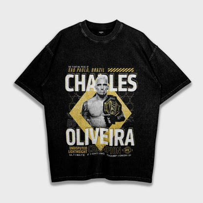 UFC Charles Oliveira - تي شيرت ثقيل فضفاض