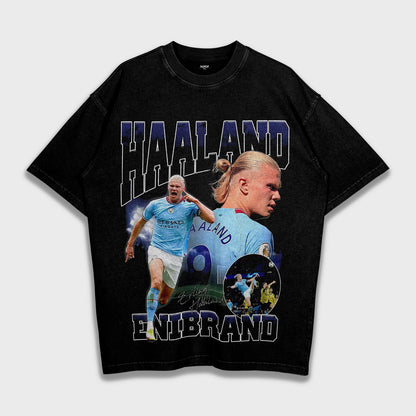Erling Haaland - تي شيرت فضفاض ثقيل