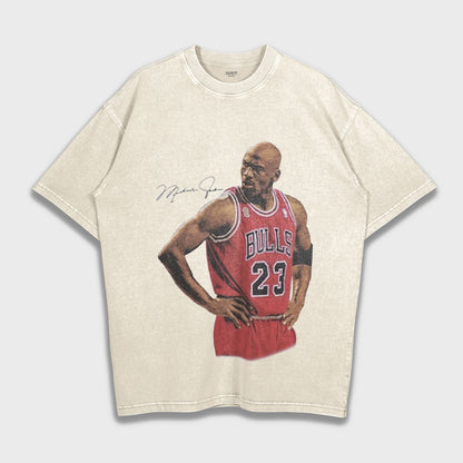 Michael Jordan - تي شيرت فضفاض وثقيل