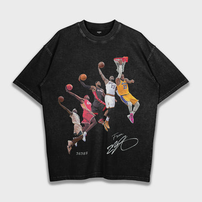 Lebron James Five Era Dunk - Heavy Loose T-Shirt