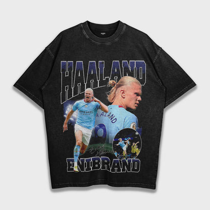 Erling Haaland - تي شيرت فضفاض ثقيل