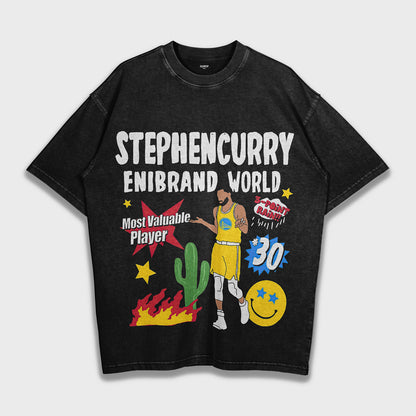 Stephen Curry - تي شيرت ثقيل فضفاض