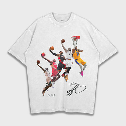 Lebron James Five Era Dunk - Heavy Loose T-Shirt