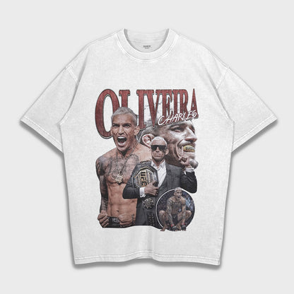 UFC Charles Oliveira - تي شيرت ثقيل فضفاض