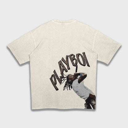 Playboi Carti - تي شيرت فضفاض وثقيل