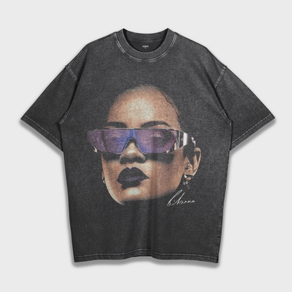 Rihanna - تي شيرت ثقيل فضفاض