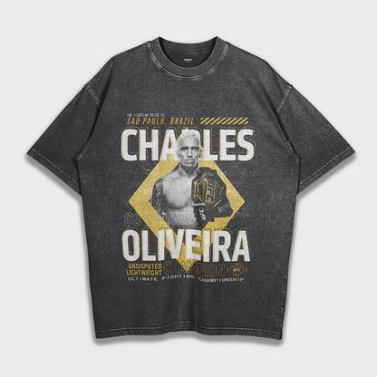 UFC Charles Oliveira - تي شيرت ثقيل فضفاض