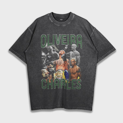 UFC Charles Oliveira - تي شيرت ثقيل فضفاض