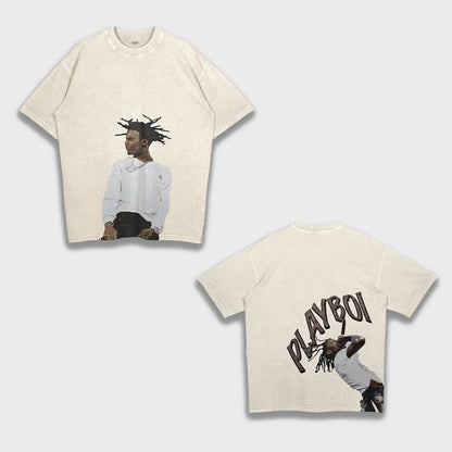 Playboi Carti - تي شيرت فضفاض وثقيل