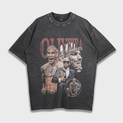 UFC Charles Oliveira - تي شيرت ثقيل فضفاض
