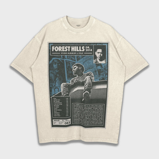 J Cole 2014 Forest Hills Drive - Loose Fit Heavyweight T-Shirt