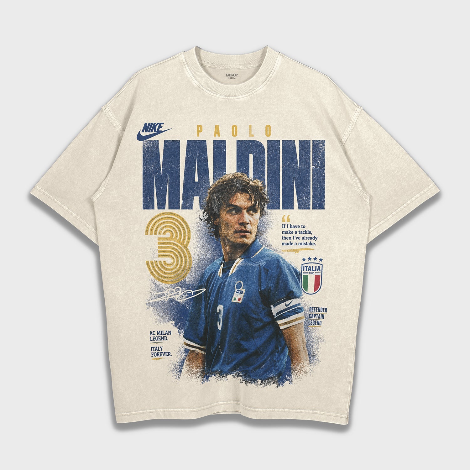 Paolo Maldini - Loose Fit Heavyweight T-Shirt
