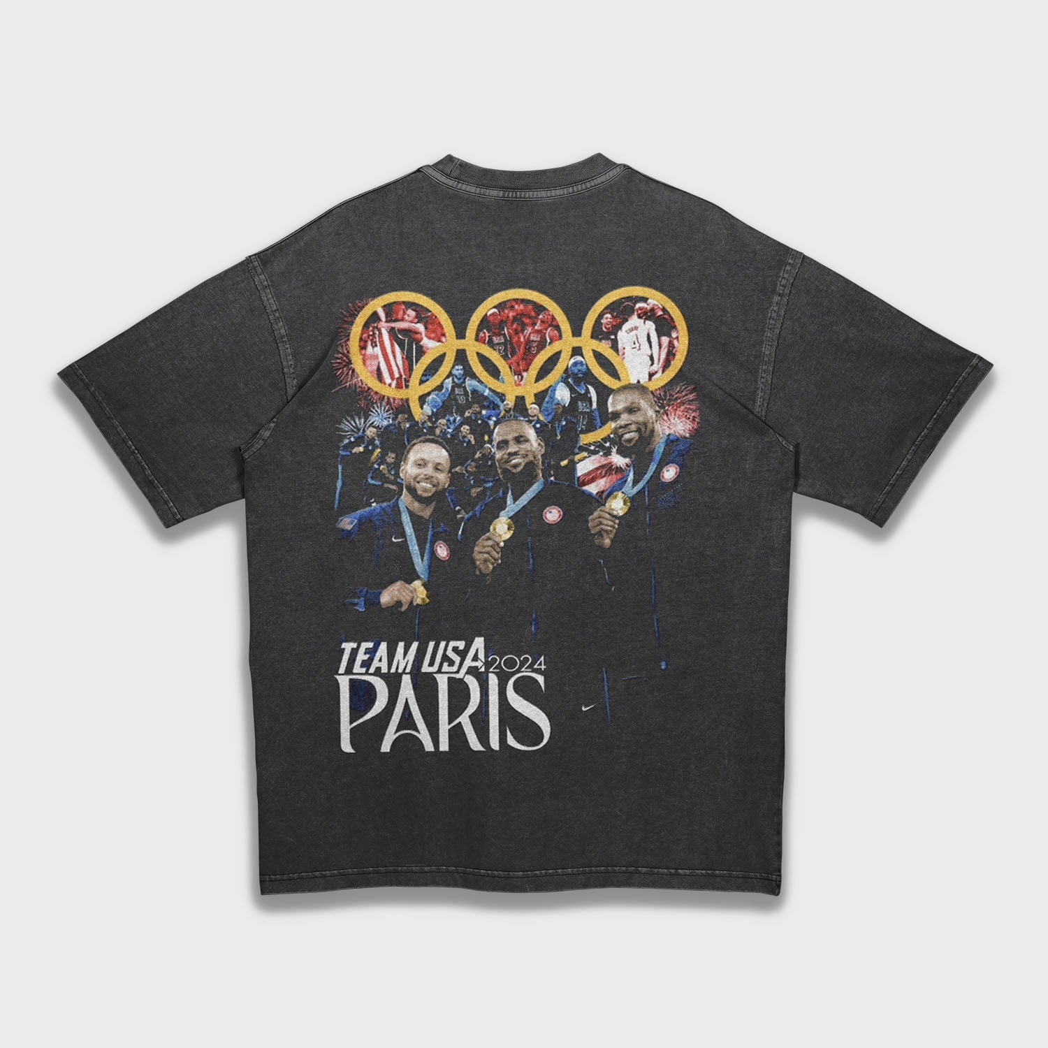 USA American Dream Team 2024 Paris Olympics - Loose Fit Heavyweight T-Shirt
