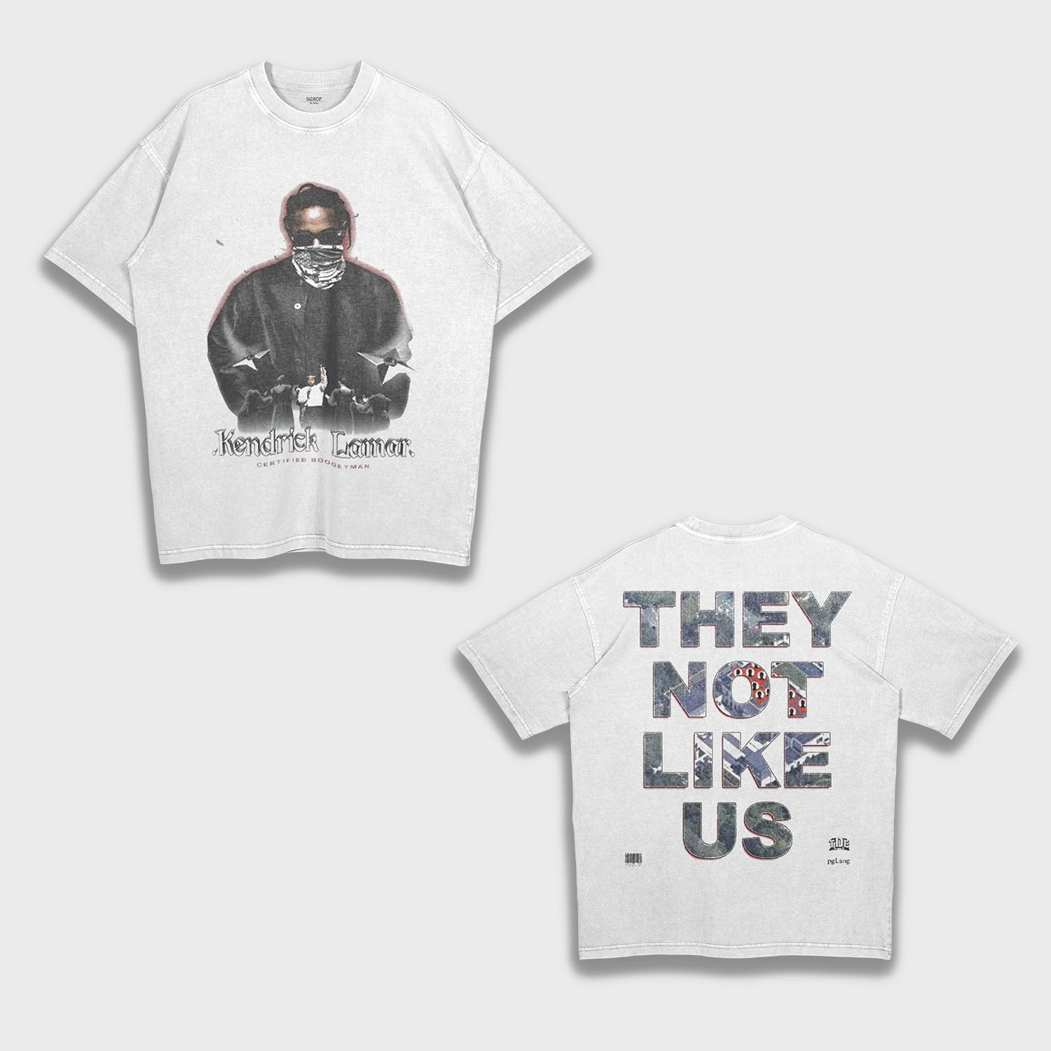 Kendrick Lamar NOT LIKE US - Loose Fit Heavyweight T-Shirt