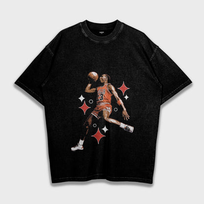 Michael Jordan Jump Shot - Loose Fit Heavyweight T-Shirt