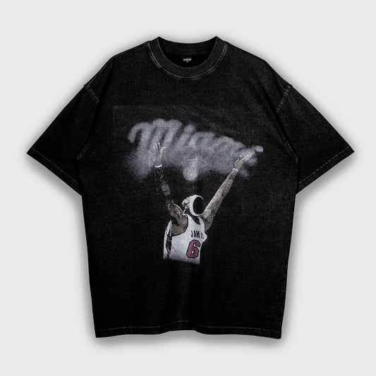 LeBron James (Miami Heat) - Loose Fit Heavyweight T-Shirt