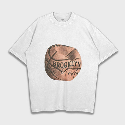 Brooklyn Basketball - Loose Fit Heavyweight T-Shirt