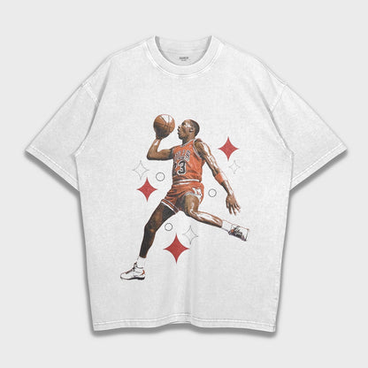 Michael Jordan Jump Shot - Loose Fit Heavyweight T-Shirt