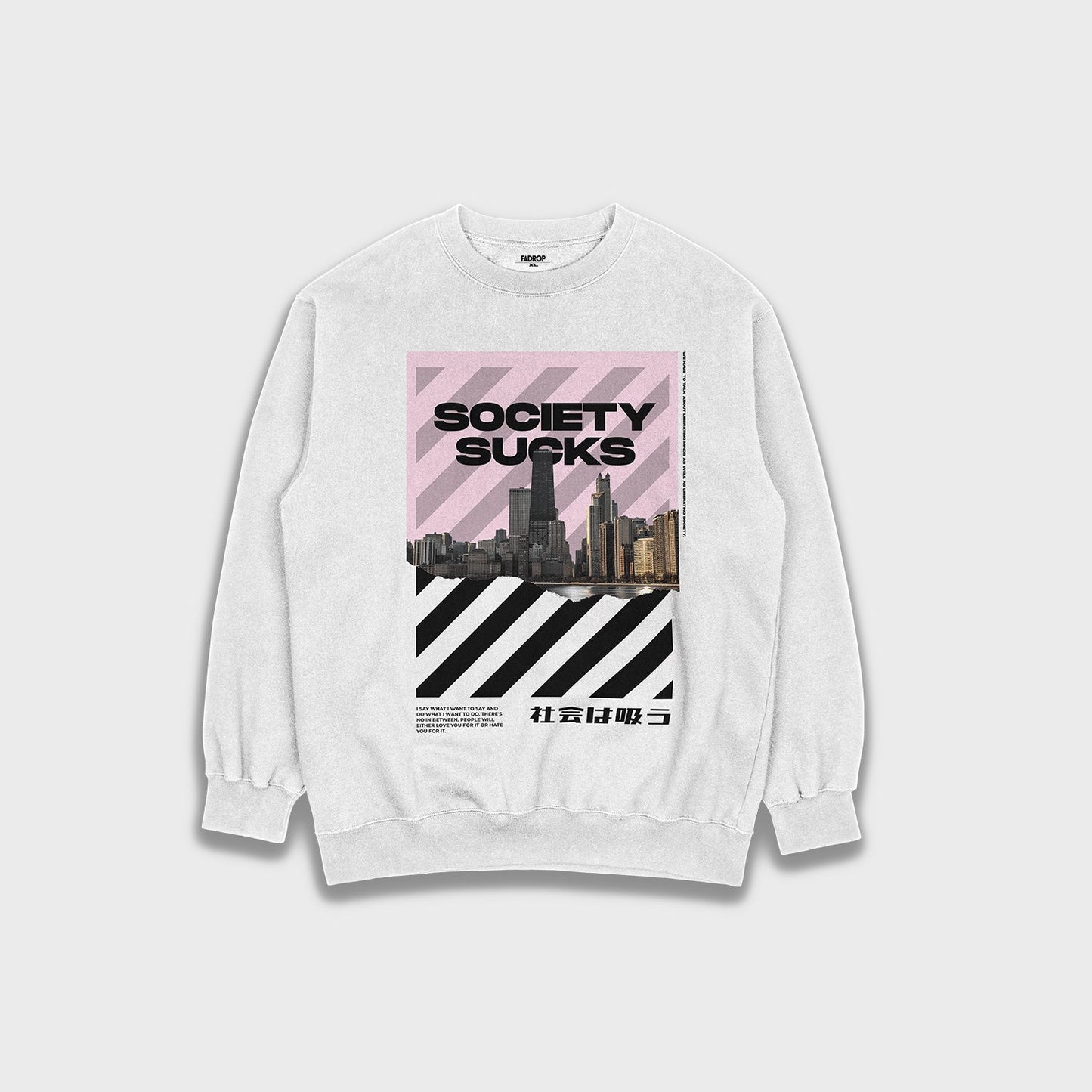 Society sucks - Loose Fit Heavyweight Sweatshirt