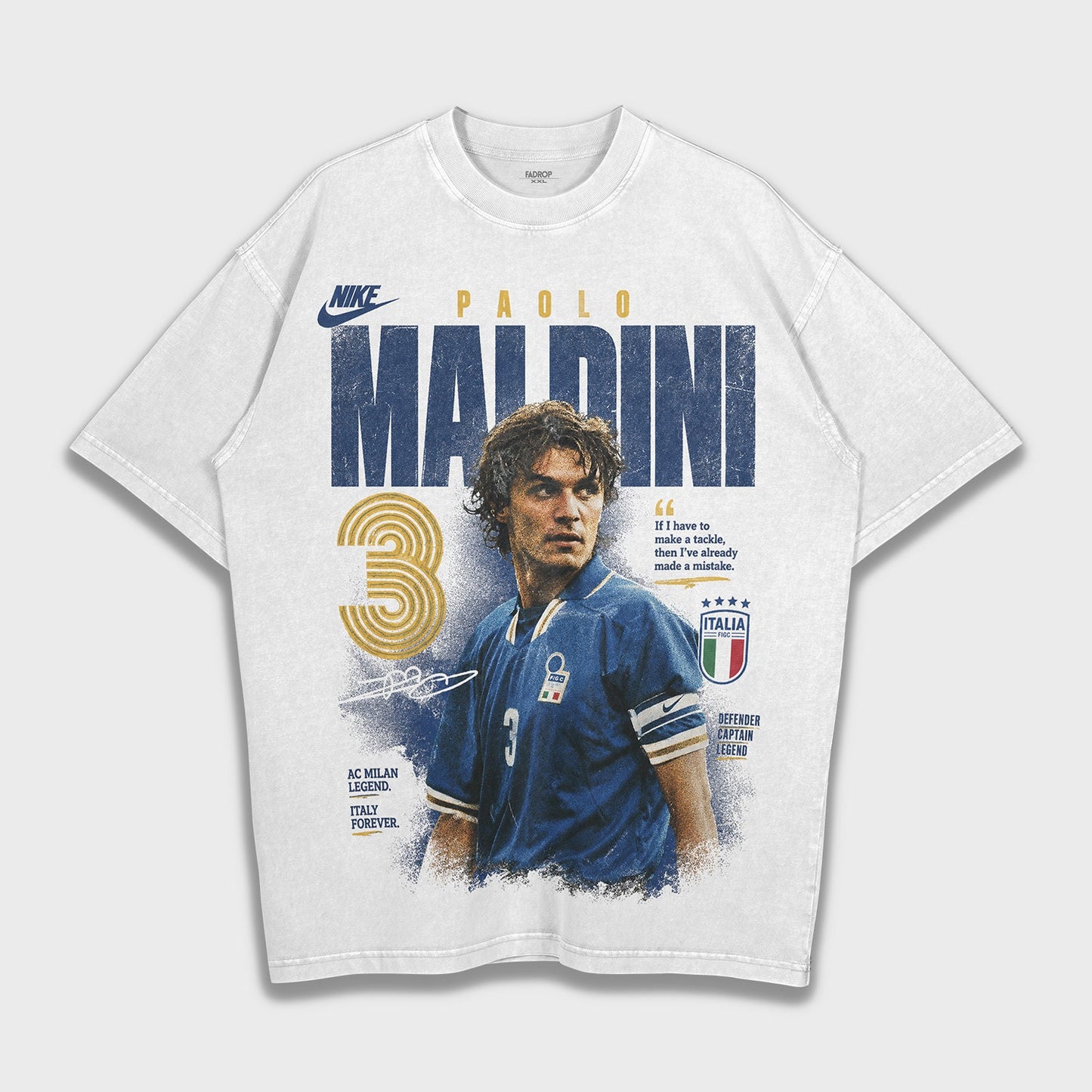 Paolo Maldini - Loose Fit Heavyweight T-Shirt