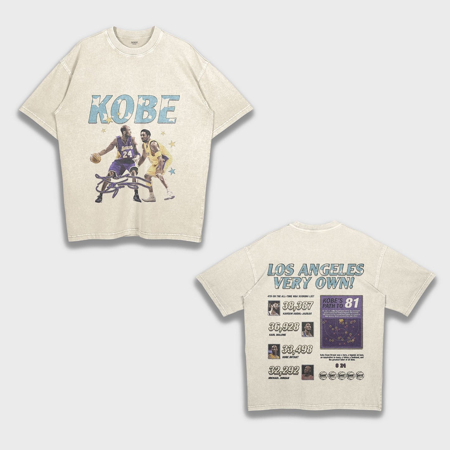Tribute to Kobe Bryant - Loose Fit Heavyweight T-Shirt