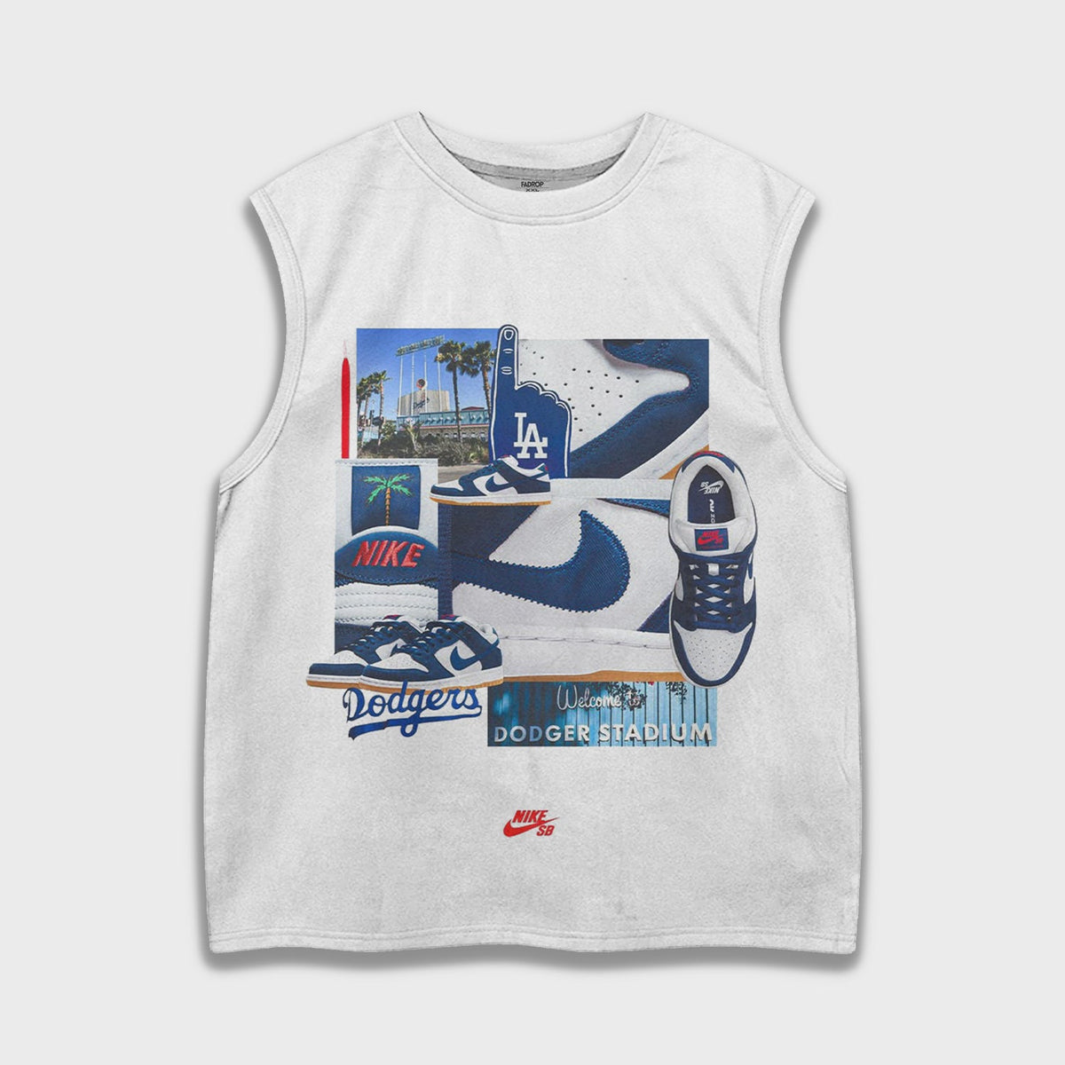 Los Angeles Dodgers Sneakers - Heavy Loose Tank Top