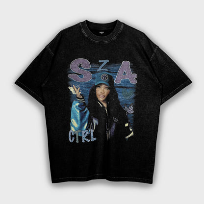 SZA - تي شيرت ثقيل فضفاض
