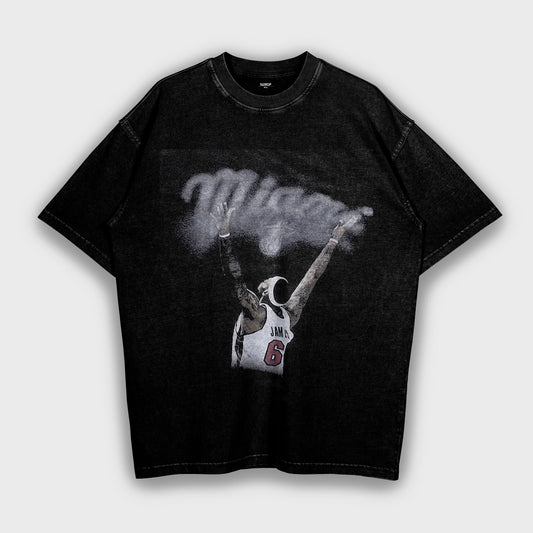 LeBron James (Miami Heat) - Loose Heavy T-Shirt