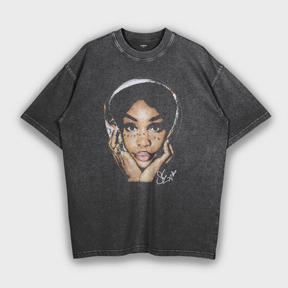 SZA - تي شيرت ثقيل فضفاض