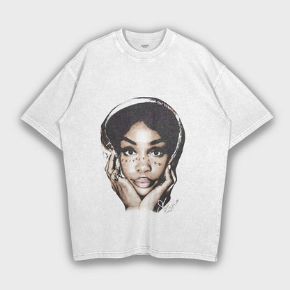 SZA - تي شيرت ثقيل فضفاض