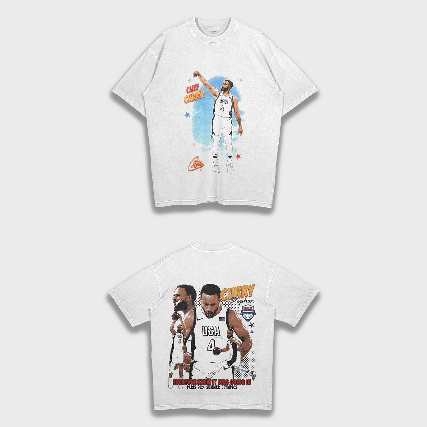 2024 Paris Olympics Stephen Curry - Loose Fit Heavyweight T-Shirt