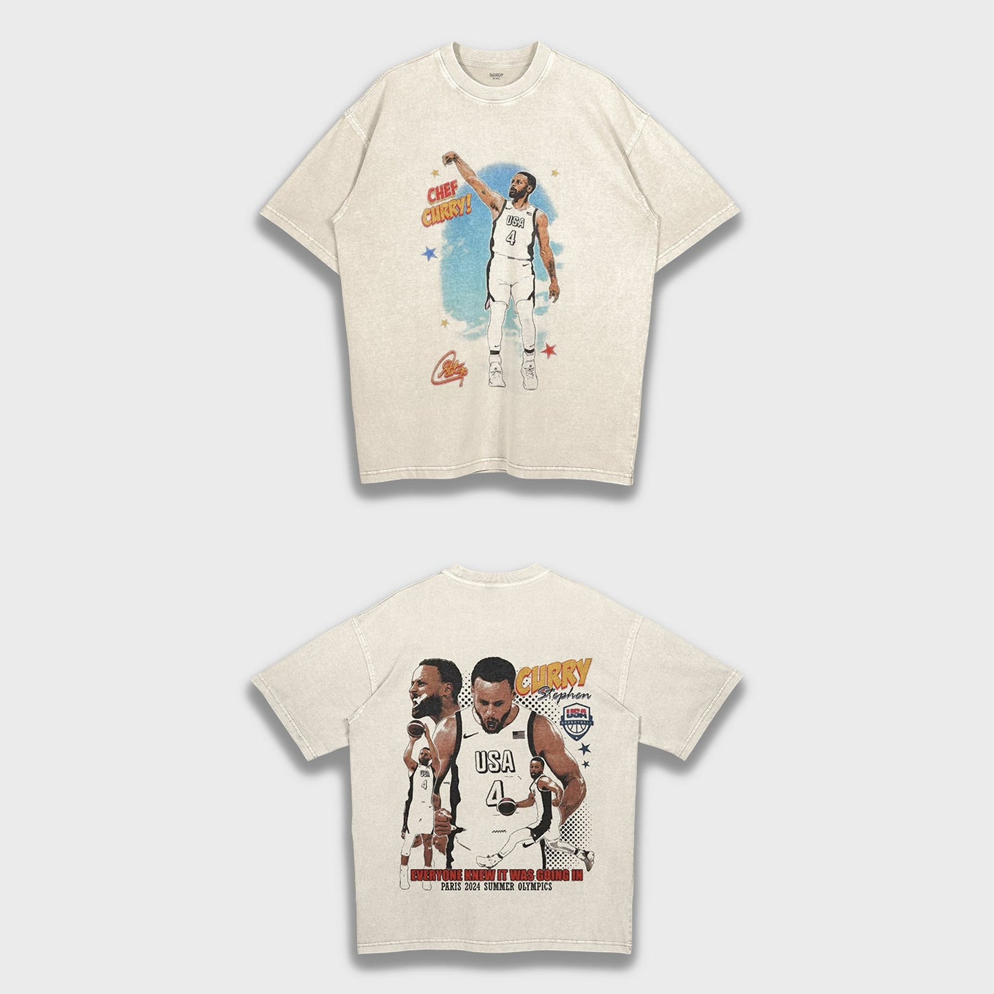 2024 Paris Olympics Stephen Curry - Loose Fit Heavyweight T-Shirt